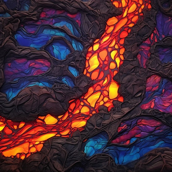 Stained Glass Window Cling Lava Flow Window Film Colorful Lava Flow Stained Glass Window Cling