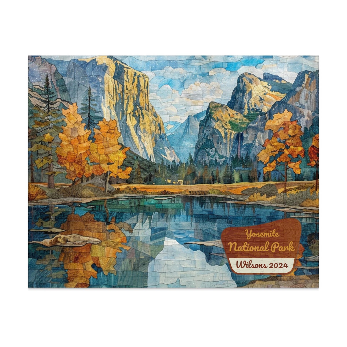 Yosemite National Park Jigsaw Puzzle Personalized Message, Beautiful Stained Glass Look, Gift for Nature Lover - Etsy