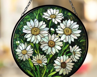 Daisy April Beautiful Birth Month Suncatcher for Mothers Day Birthday Gift for Her Mom Wife Mother Grandmother