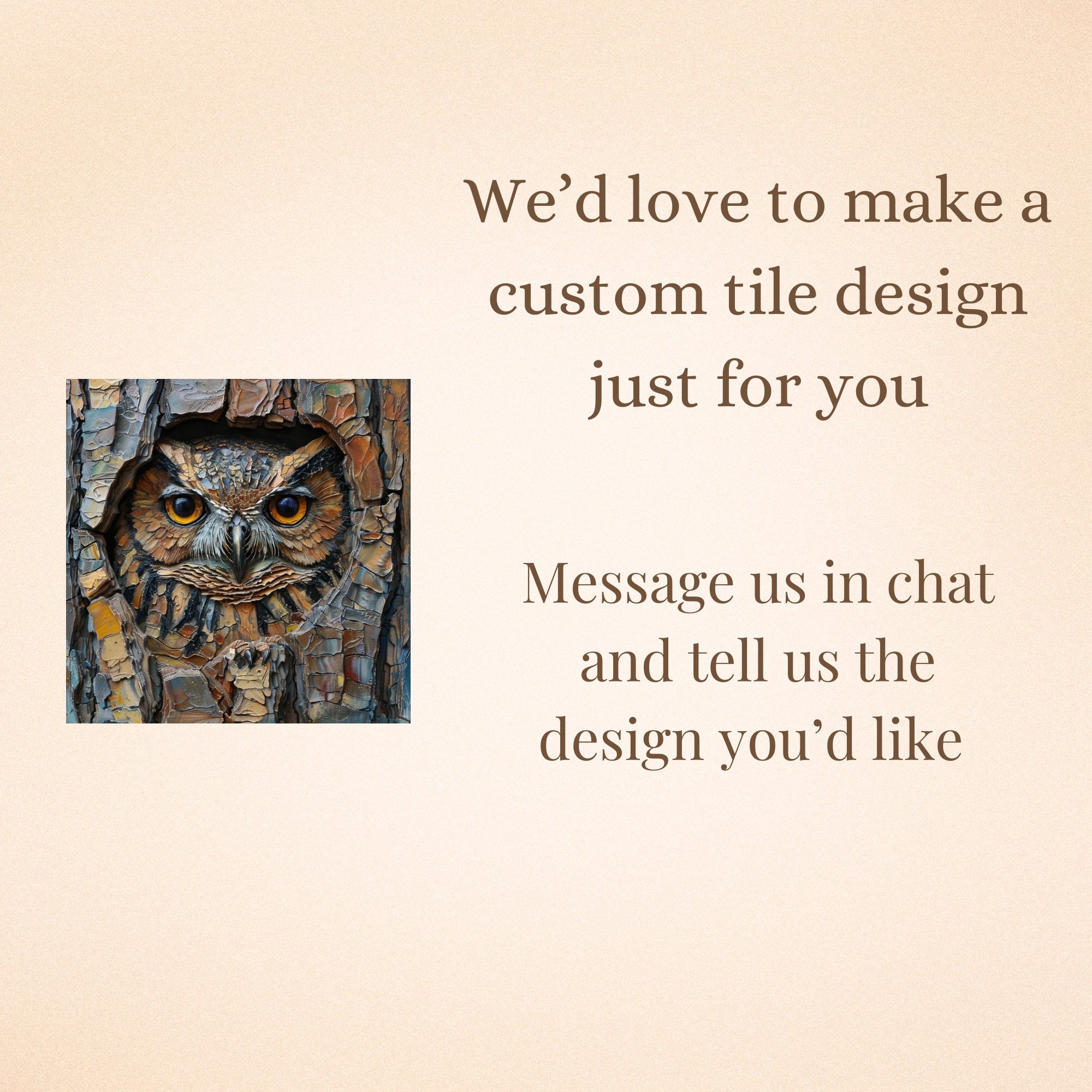 Owl in Hollow Tree Stained Glass Look Art on Glossy Ceramic Tile Decorative Gift Artful Mosaic Wall Decor