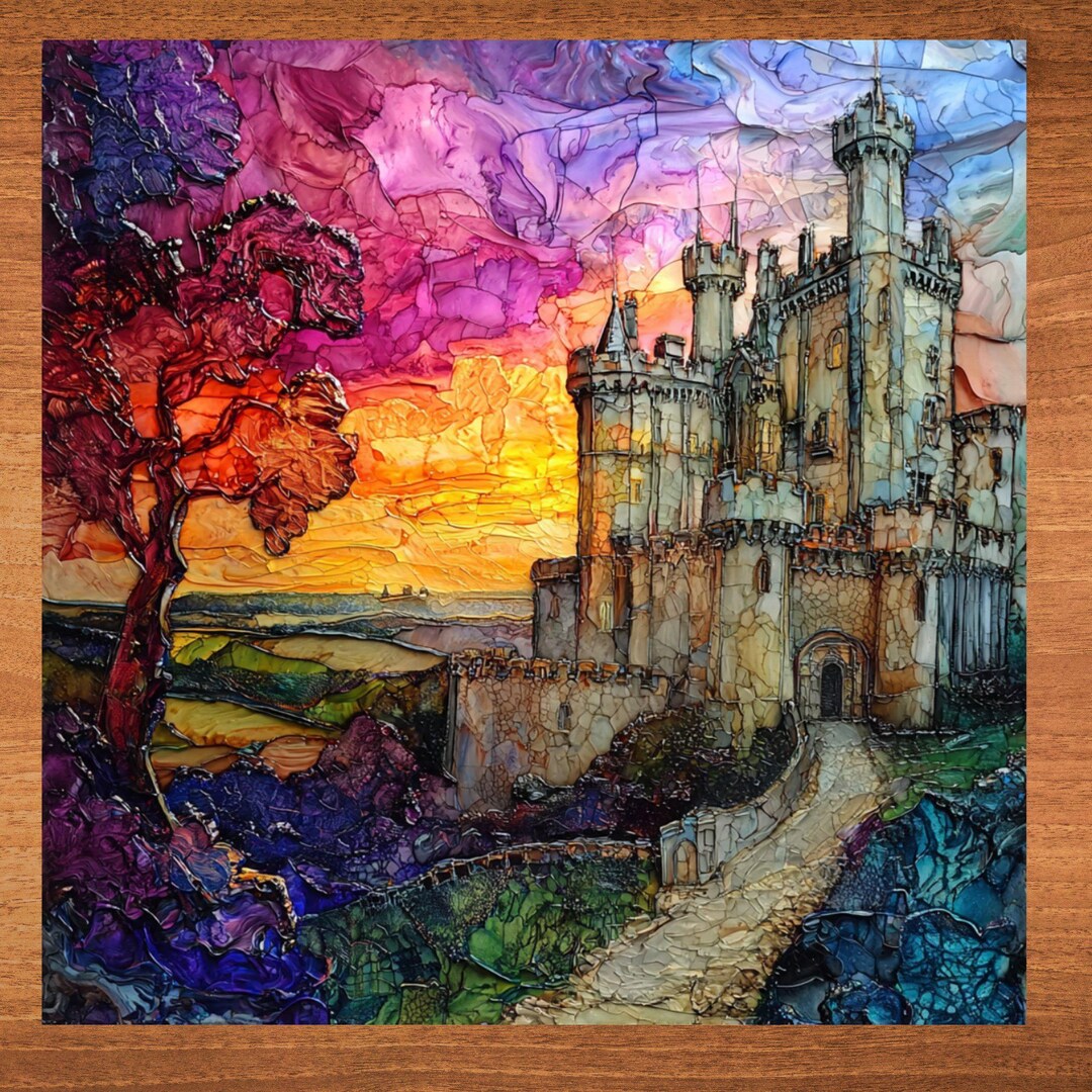 Arundel Castle Castle Decor Ceramic Art Tile for Book Nook Bookshelf ...