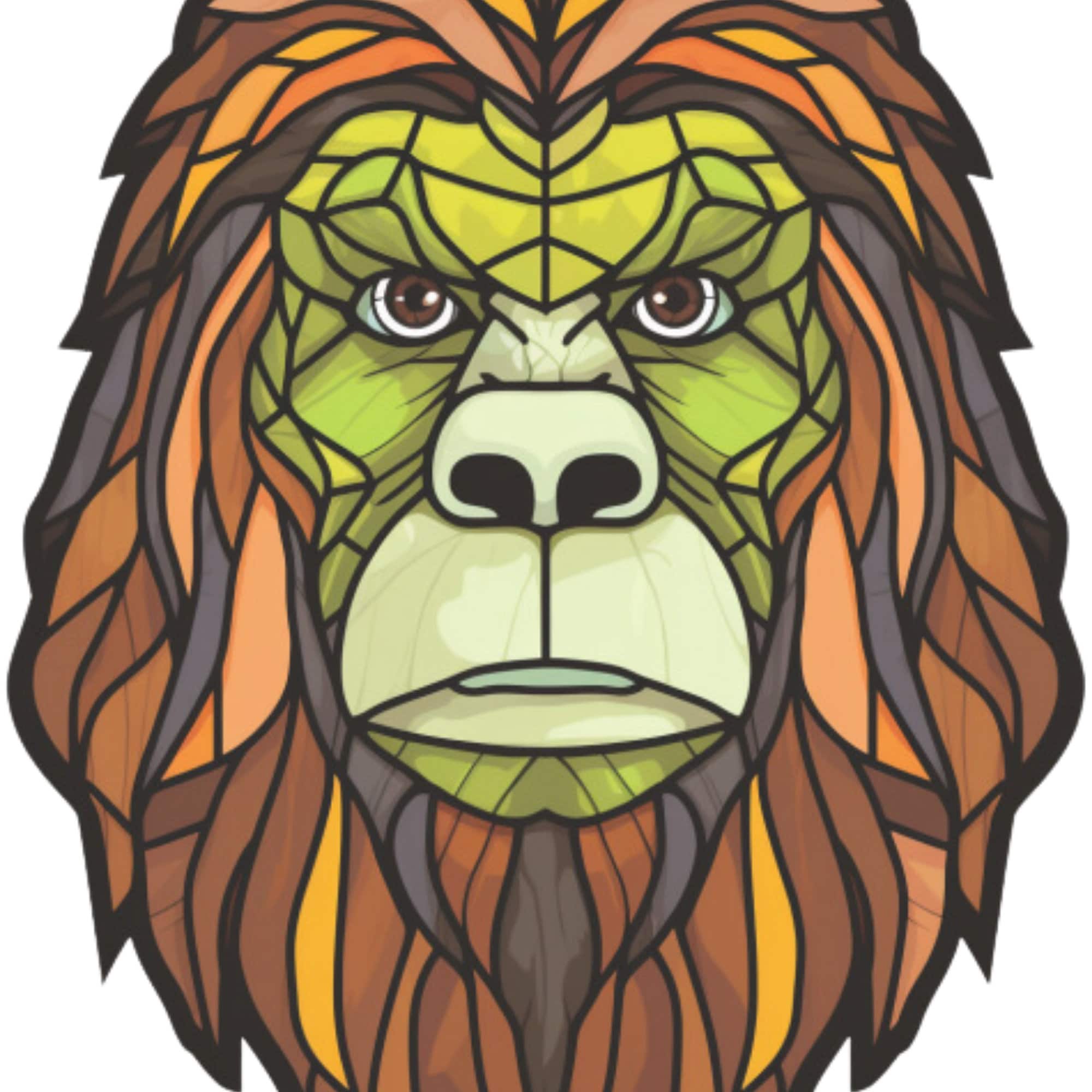 Werewolf Stained Glass Window Cling Werewolf Window Film Etsy