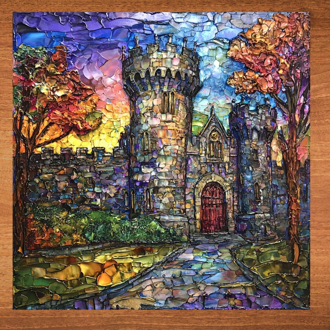 Kilkenny Castle Castle Decor Ceramic Art Tile for Book Nook Bookshelf ...