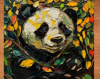 Panda Stained Glass Look Art on Glossy Ceramic Decorative Tile Tileful Artful Mosaic Wall Decor