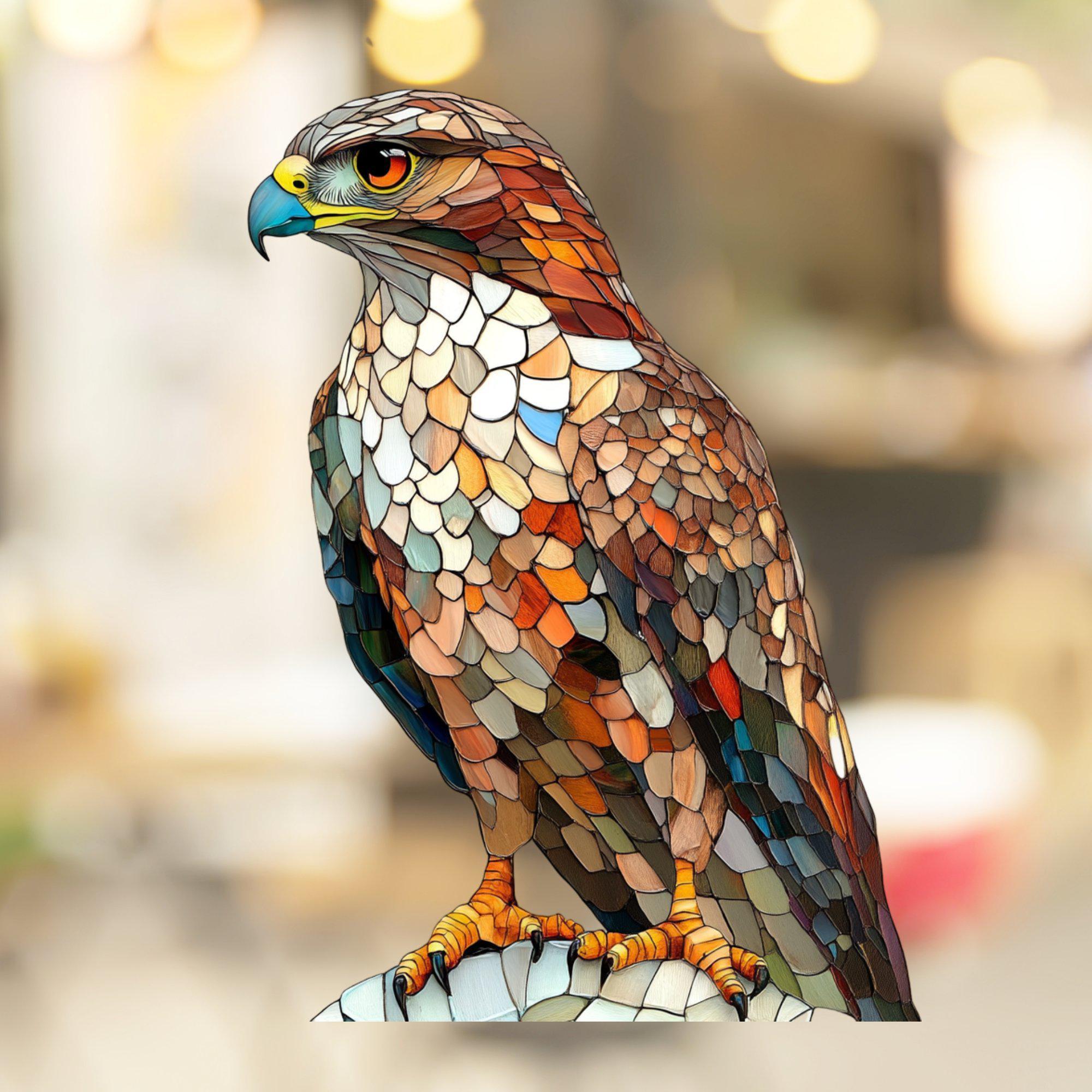 Lock/window Hawk Coopers Hawk Window Cling Sticker Decal Window Film Gift for Bird ...