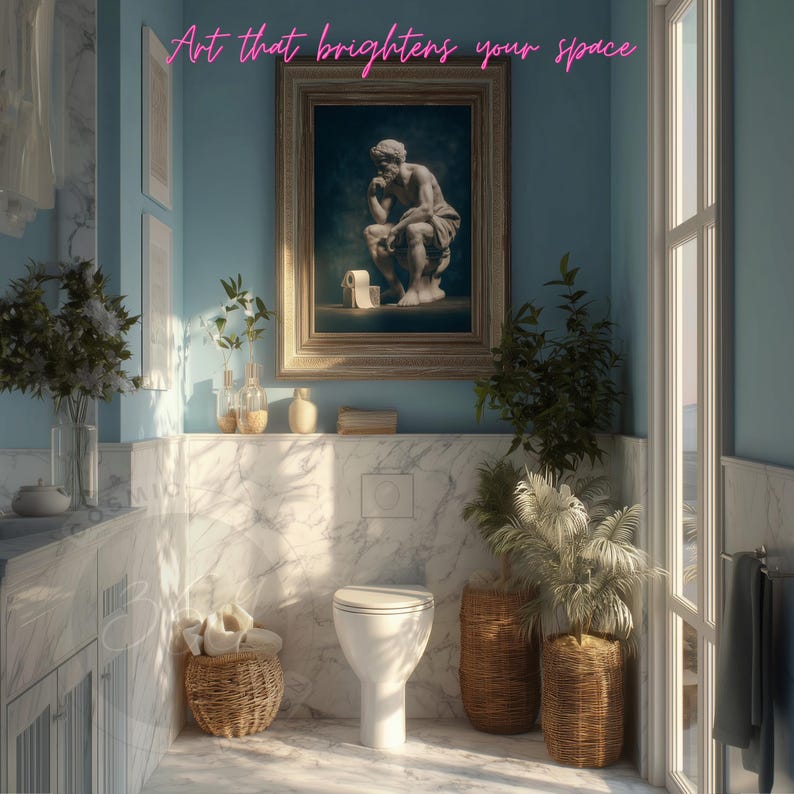 Decorator Bathroom Wall Art – Funny Toilet Printable | Instant Download ...