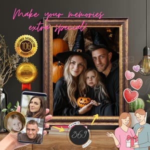 custom-portrait gift Custom Family Portrait Halloween from photo, Custom Spooky Halloween Portraits Digital, Halloween Custome Gifted