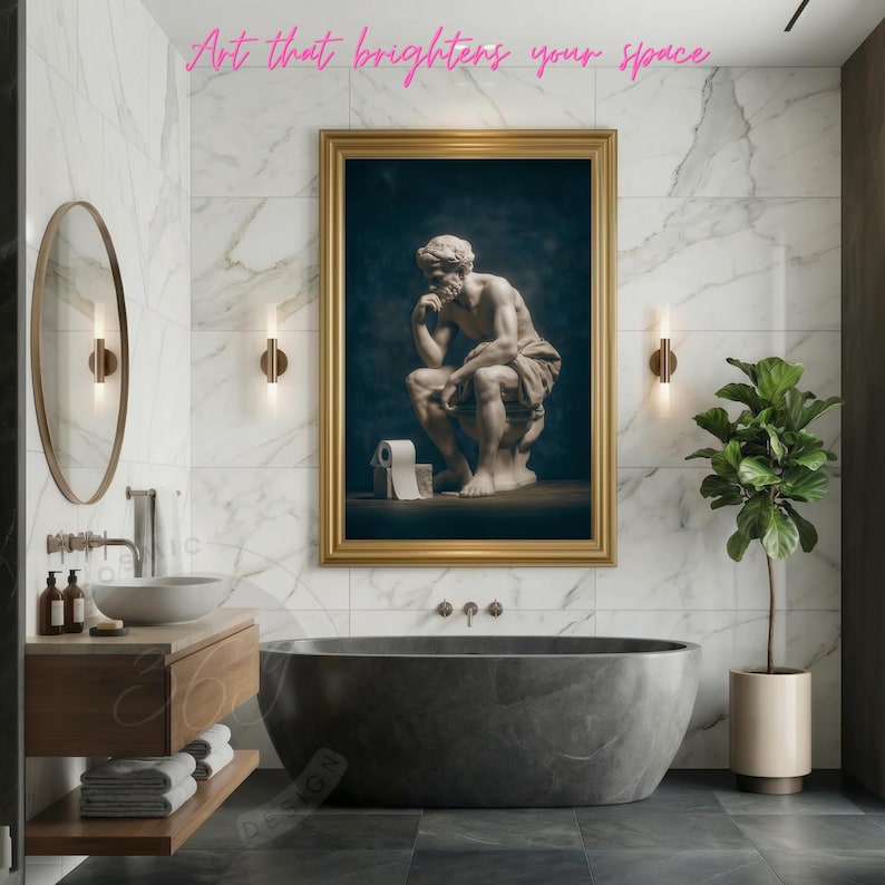 Decorator Bathroom Wall Art – Funny Toilet Printable | Instant Download ...