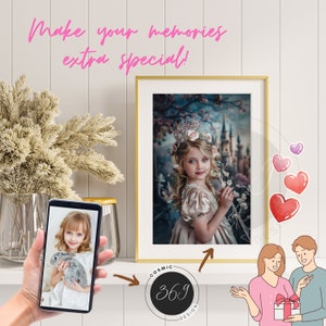 Custom Princess Portrait Personalized Princess Portrait from Photo, Royal Portrait Custom-portrait Digital Download, Best for party & gift