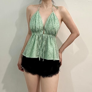 PDF Sewing pattern: Summer Cute Front Tie V-Neck Tank Top (size from XS to XXL)