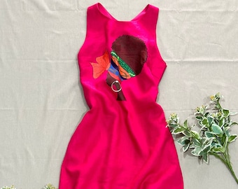 PDF sewing pattern sleeveless cross back dress linen, sewing with instruction (size XS to XXL)