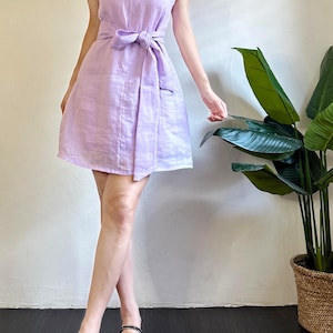 PDF sewing pattern Sleeveless dress with a V-neckline and a tie waist in A0 and A4 (size XS to XXL)