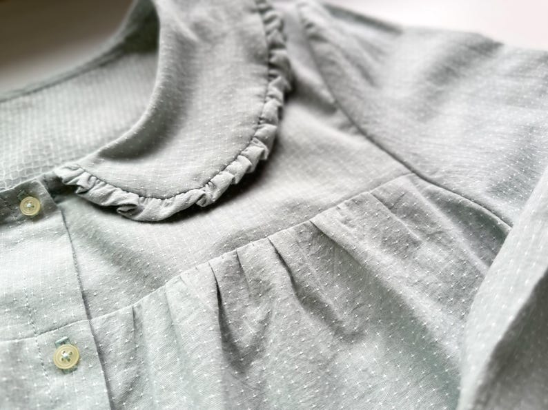 Circle Ruffle Pattern PDF Sewing Pattern: Emma Ruffle Pajama Set β Short & Long Sleeve, Pants ...
