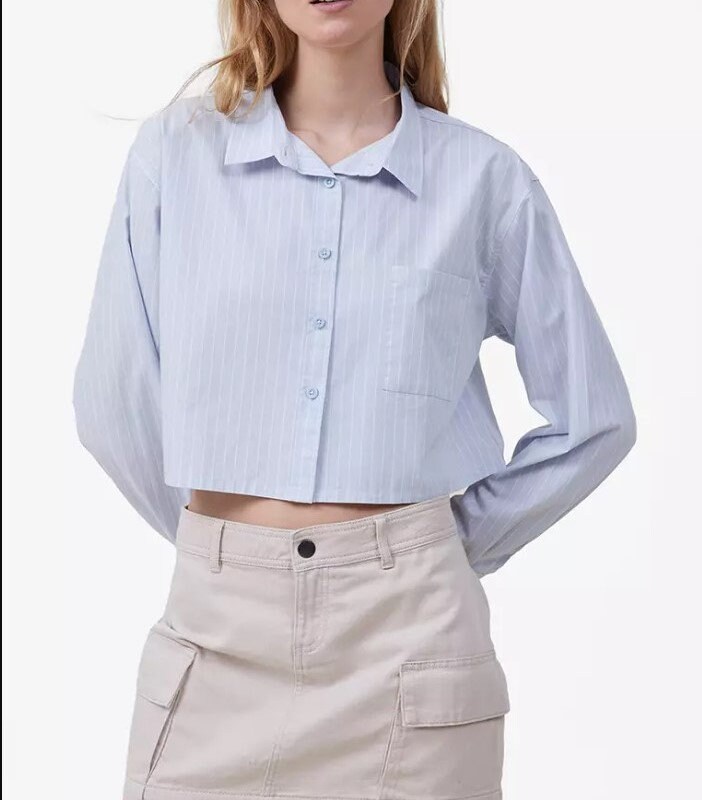 PDF sewing pattern - Cropped Dad shirt full long sleeves in A0 and A4 (size XS to XXL)