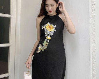 PDF Sewing pattern, Sleeveless dress pattern, halter neck dress pattern, linen dress pattern