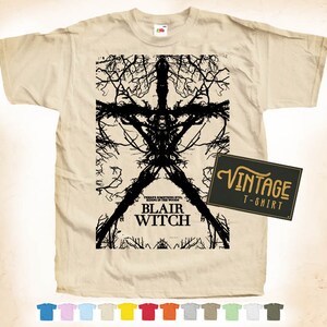 Black Print: Blair Witch Project V2 T SHIRT Tee Vintage Poster Natural 12 Colors All Sizes S-5XL