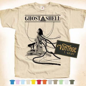 Black Print: Ghost In The Shell ver.1 T shirt Tee Vintage Poster Natural 12 Colors All Sizes S-5XL