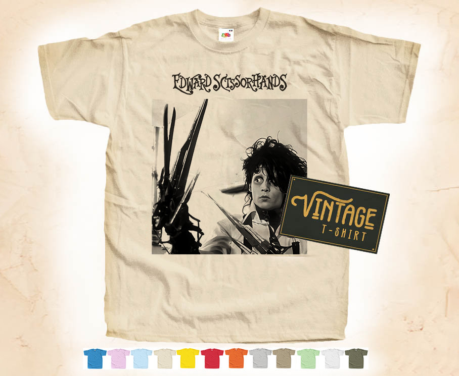 Black Print: Edward Scissorhands V3 T SHIRT Tee Vintage Black Print: Edward Scissorhands V3 T SHIRT Tee Vintage
