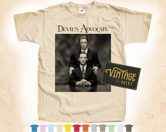 Black Print: Devil's Advocate V1 T SHIRT Tee Vintage Poster Natural 12 Colors All Sizes S-5XL