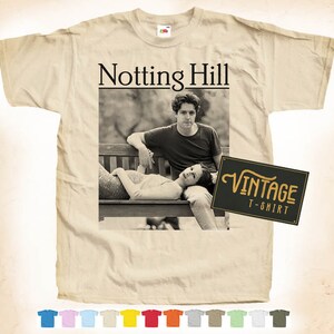 Black Print: NOTTING HILL Ver.2 T-shirt Tee Vintage Poster Natural 12 Colors All Sizes S-5XL