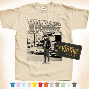 Black Print: Back To The Future V4 T SHIRT Tee Vintage Poster Natural 12 Colors All Sizes S-5XL