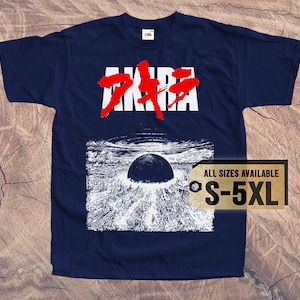 AKIRA V5 1988 ANNI 80 T SHIRT Maglietta Poster Vintage NERO Tutte le taglie S-5XL