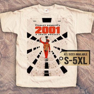A Space Odyssey 2001 V8 T SHIRT Tee Vintage Poster Natural All Sizes S-5XL
