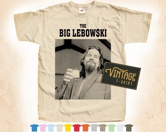 Black Print: The Big Lebowski T SHIRT Tee Vintage Poster Natural 12 Colors All Sizes S-5XL
