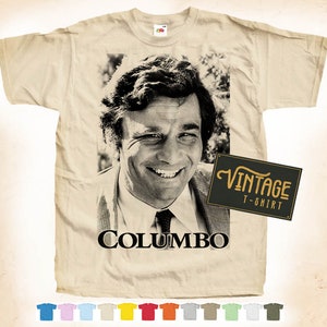 Stampa nera: Columbo V1 T SHIRT Tee Poster vintage Naturale 12 colori Tutte le taglie S-5XL