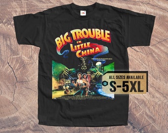 Big Trouble in Little China V1 1986 T SHIRT Tee Vintage Poster black purple brown green All Sizes S-5XL