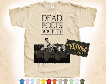 Camiseta con estampado negro de Dead Poets Society V2, póster vintage, 12 colores, tallas S-5XL