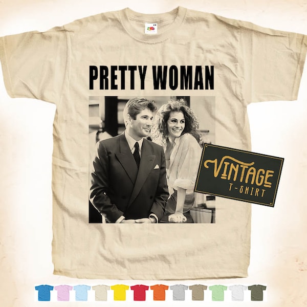 Schwarzer Druck: Pretty Woman Ver.1 T-Shirt Tee Vintage Poster Natürliche 12 Farben Alle Größen S-5XL