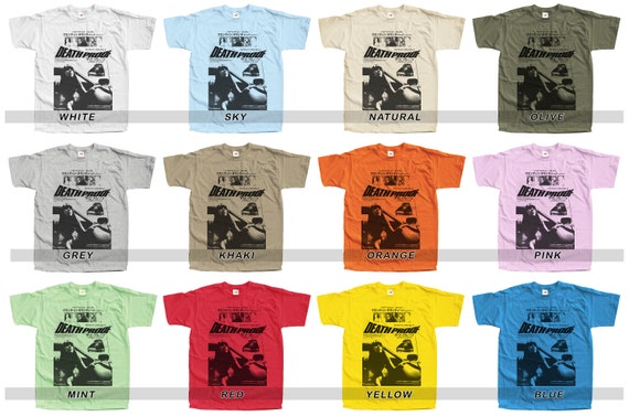Black Print: Death Proof V6 T SHIRT Tee Vintage Poster Natural 12