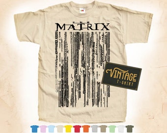 Black Print: MATRIX ver.1 T shirt Tee Vintage Poster Natural 12 Colors All Sizes S-5XL