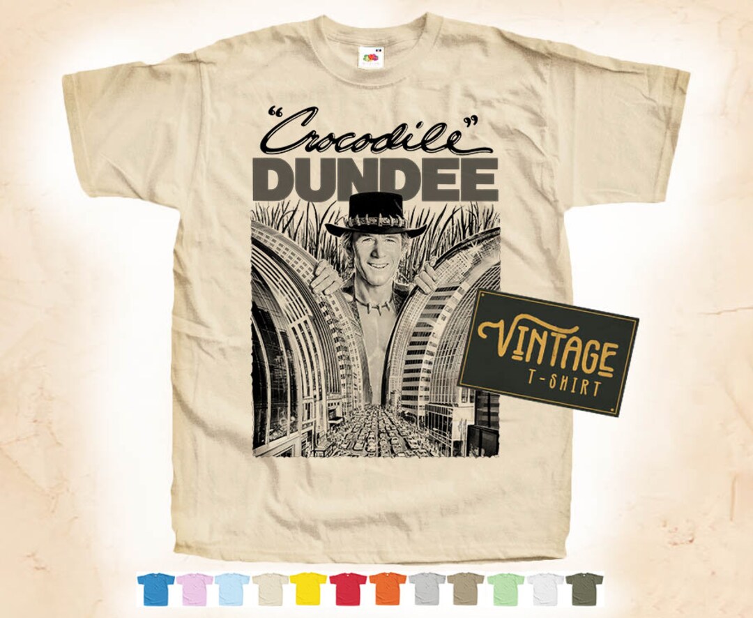 Black Print: Crocodile Dundee V1 T SHIRT Tee Vintage Poster Natural 12  Colors All Sizes S-5XL - Etsy