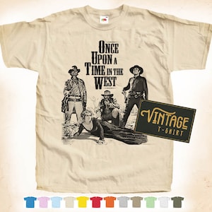 Black Print: Once Upon a Time in the West T-shirt Tee Vintage Poster Natural 12 Colors All Sizes S-5XL