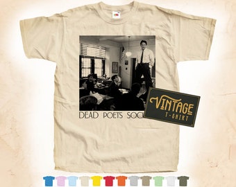 Black Print: Dead Poets Society V1 T SHIRT Tee Vintage Poster Natural 12 Colors All Sizes S-5XL