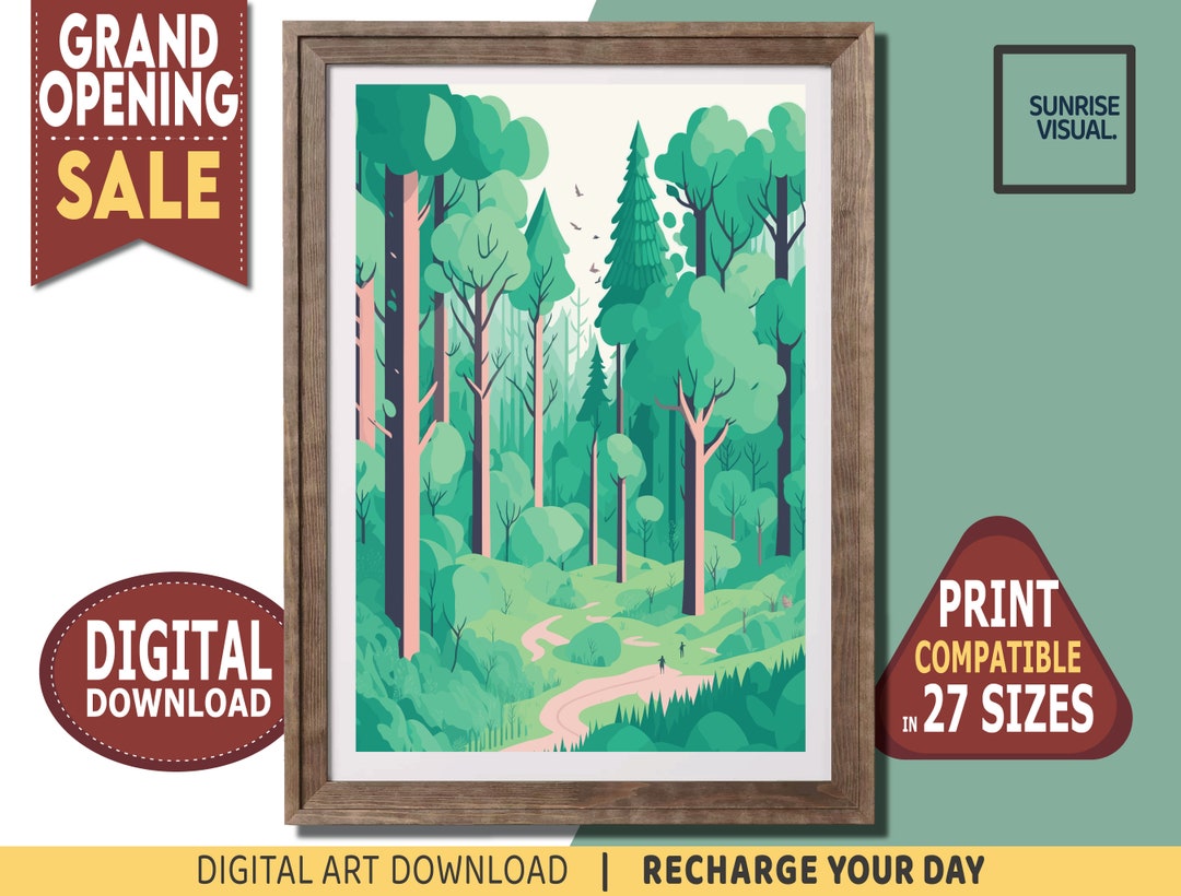 Modern Wall Art Deco Tree Minimalist Art Abstract Tree Etsy