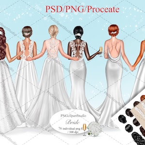 Braut Clipart, Braut-Schöpfer, Braut-Porträt