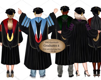 Clipart de médico graduado, clipart de graduación para escuela de posgrado.