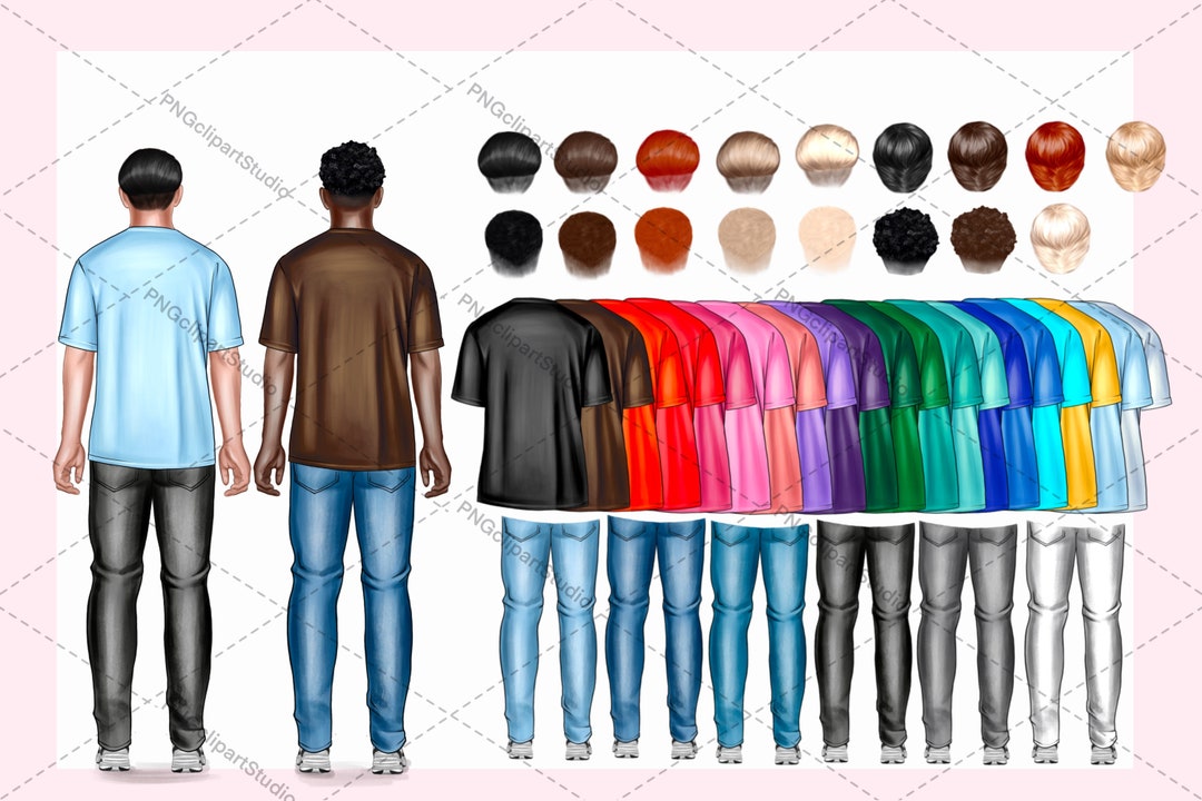 Man's Back DIY Clipart - Etsy