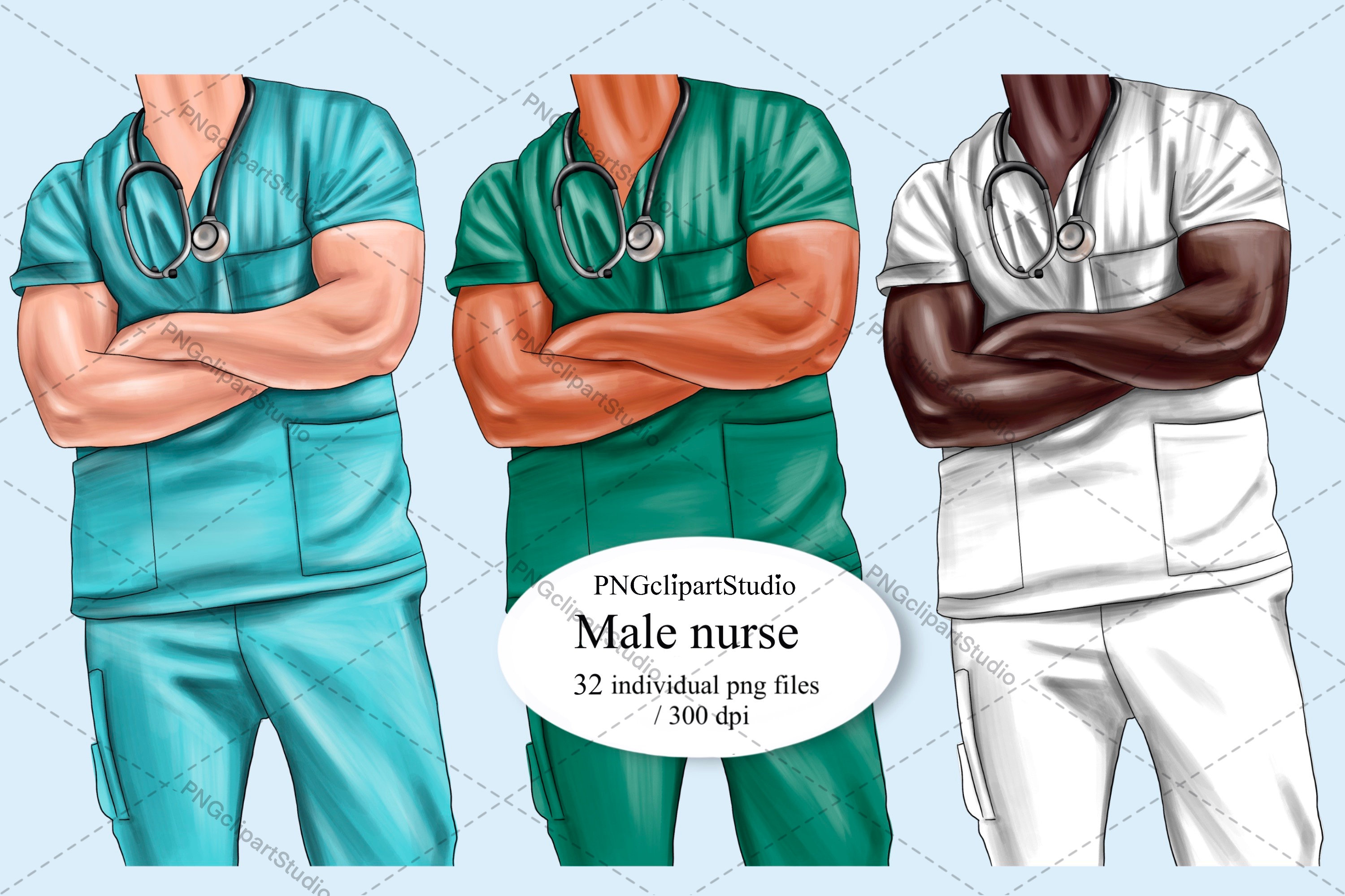 Nurse Clipart, Male Nurse, Nurse Clipart. - Etsy