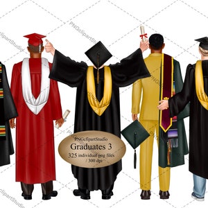 Graduate Congrats Clipart, Boys Portrait Creator, University Graduates, Mug Sublimation, PNG, DIY Graduation Gift, Graduates 2024