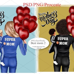 Family clipart, Children clipart, Mother clipart, Boy clipart, Son clipart, Family illustration