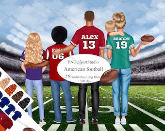 Football Family Clip Art, American Football Clipart