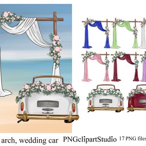 Arco De Boda, Clipart De Coche De Boda
