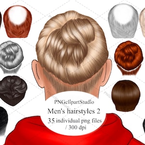 Imágenes prediseñadas de peinados masculinos, cabello natural PNG, paquete de imágenes prediseñadas de cabello, peinado afro, cabello pintado, imágenes prediseñadas de peinados masculinos personalizados