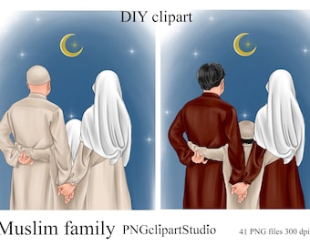 Islamic Muslim family DIY set.