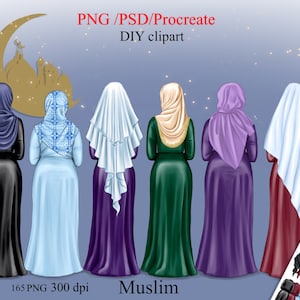 DIY moslimmeisjesmaker, Ramadan-sublimatiehulp, digitale moslimmeisjes, islamitische zustersontwerpen