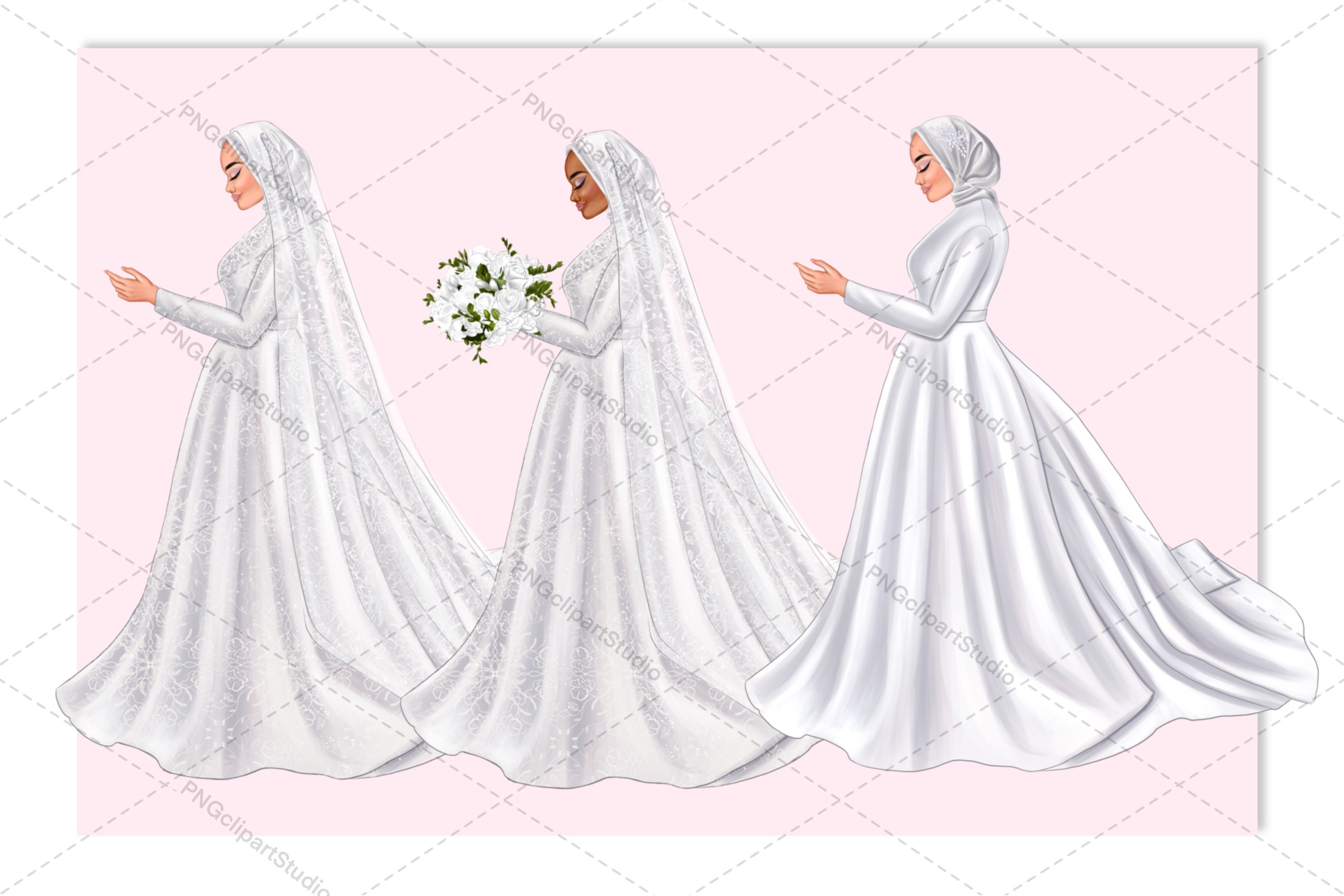 Wedding Clipart Bride and Groom Clipart Bride Etsy